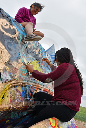 THE ARTIST (Rt 66 Cadillac Ranch TX)