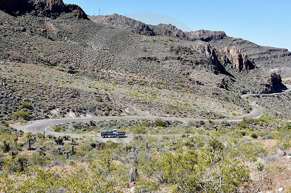 CURVE UPCOMING (Rt 66 Oatman AZ)