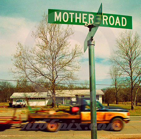 MOTHER ROAD SIGN AND TRUCK (Rt 66 Chandler OK)