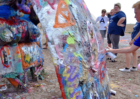 ART IN PROGRESS (Rt 66 Cadillac Ranch TX)
