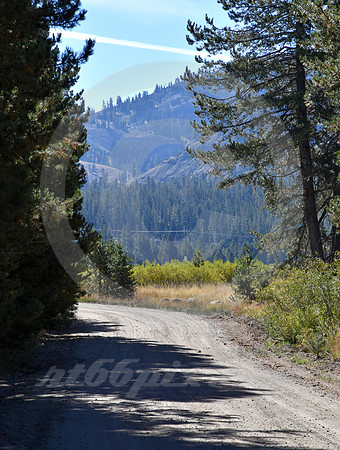 WAGON TRAIL & CONTRAIL (Lincoln Highway nr Donner Lake CA)