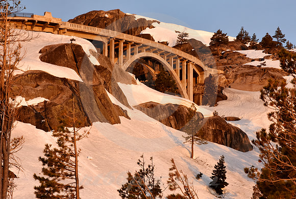 DAWN AT RAINBOW BRIDGE (Lincoln Highway Donner Pass CA)