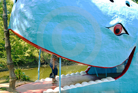 BLUE WHALE #3, ENTRANCE WITH WOMAN (Rt 66 Catoosa OK)
