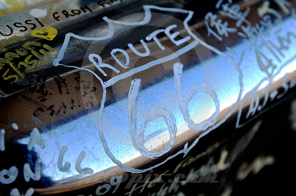 GRAFFITI ON TRUCK BUMPER (Rt 66 Adrian TX)