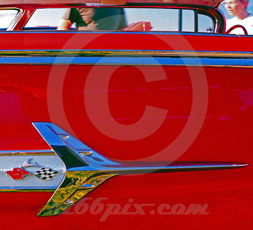 CHROME AND COUPLE ('60 Chevy) (Rt 66 Litchfield IL)