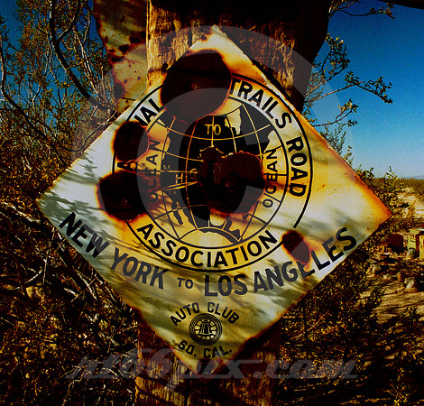 NATIONAL OLD TRAILS ROAD SIGN (Rt 66 Goffs CA)