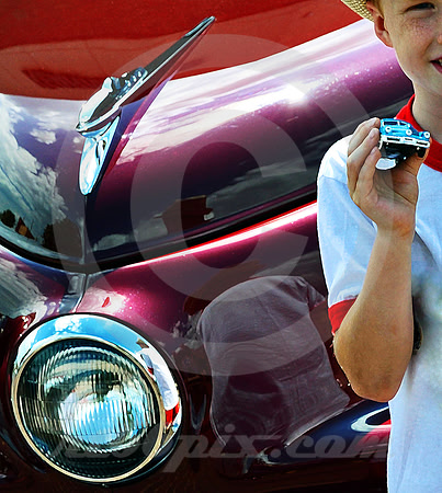 TUCKER, TUCKER MODEL & BOY (Lincoln Highway Kearney NE)