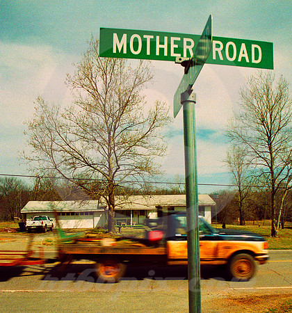MOTHER ROAD SIGN AND TRUCK (Rt 66 Chandler OK)