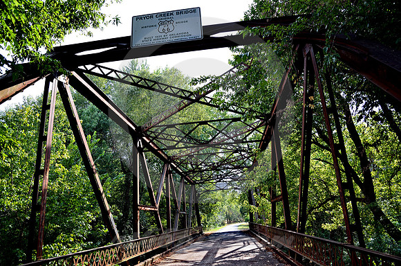 PRYOR CREEK BRIDGE & SHADOWS (Rt 66 Chelsea OK)