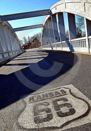 MORNING SHADOW & SHIELD (Rt 66 nr Baxter Springs KS)