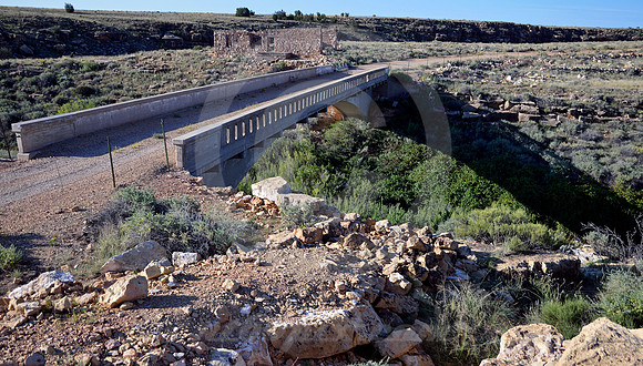 BRIDGE IN MORNING (Rt 66 Two Guns AZ)