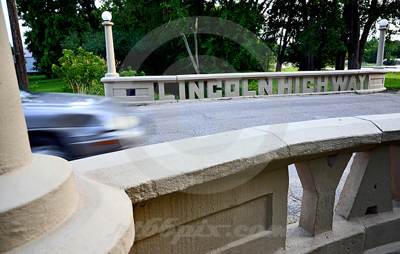 CAR ON BRIDGE (Lincoln Highway Tama IA)