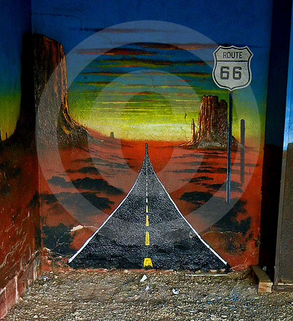 OPEN ROAD MURAL (Rt 66 Tucumcari NM)