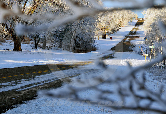 WESTBOUND IN WINTER (Rt 66 Alanreed TX)