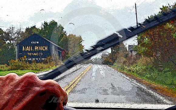 ROAD IN RAIN (Lincoln Highway nr Hanoverton OH)