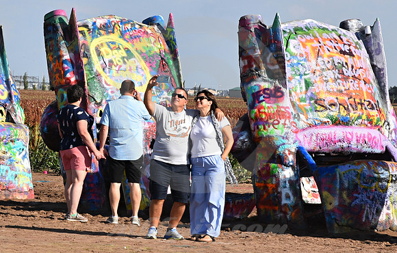 SELFIE COUPLE (Rt 66 Cadillac Ranch TX)