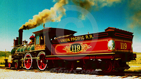 119 #2, WITH COAL CAR (Promontory UT)