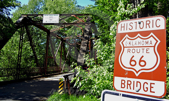 PRYOR CREEK BRIDGE 1926, WESTBOUND  (Rt 66 nr Chelsea OK)