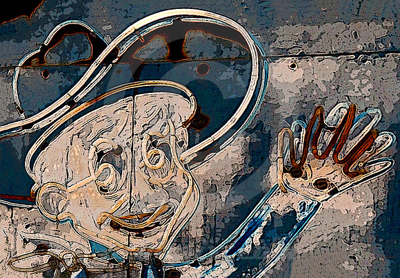 RUSTY IN A REARVIEW MIRROR (Rt 66 Santa Rosa NM)