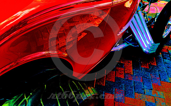 RED HOTROD (SOLARIZED) (Rt 66 Springfield IL)