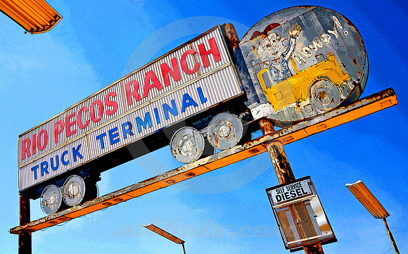 RIO PECOS RANCH SIGN-EAST (Rt 66 Santa Rosa NM)