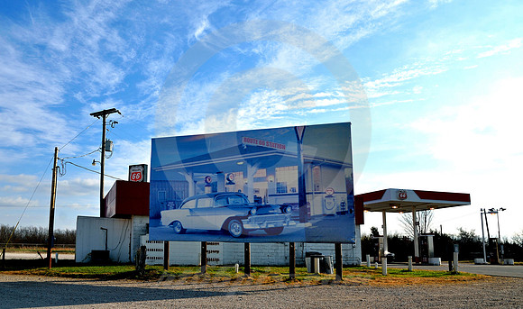 GAS STATION WITH A PAST (Rt 66 Hazelgreen MO)