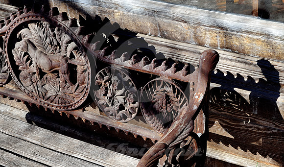 CAST IRON BENCH & SHADOW (Hico TX)