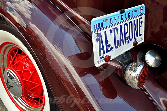 AL CAPONE PLATE ('34 FORD V8) (Rt 66 Springfield IL)