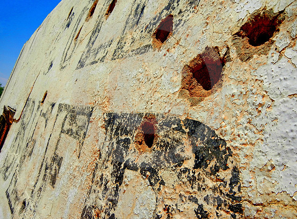 COLD BEER SIGN & BULLET HOLES (Rt 66 Montoya NM)
