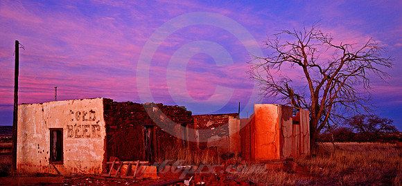 COLD BEER AT SUNSET (Rt 66 Montoya NM)