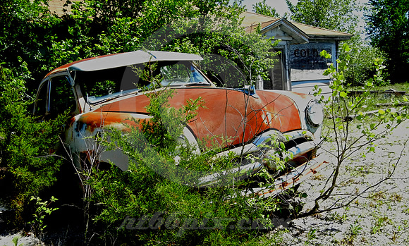 FORD ('50) WITH VISOR (Rt 66 Commerce OK)