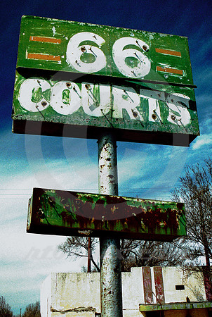 66 COURTS SIGN (Rt 66 Groom TX)