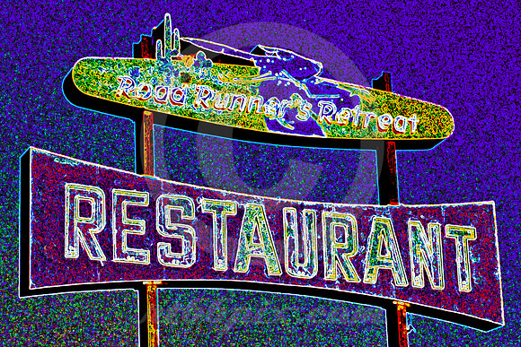 ROAD RUNNER'S RETREAT (COLORIZED) (Rt 66 nr Amboy CA)