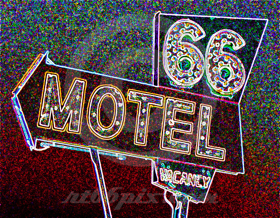 66 MOTEL (COLORIZED) (Rt 66 Needles CA)