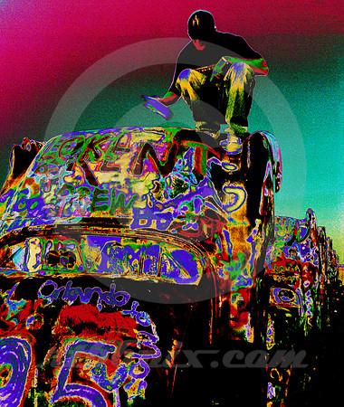 A LITTLE ON THE TOP (Rt 66 Cadillac Ranch TX)