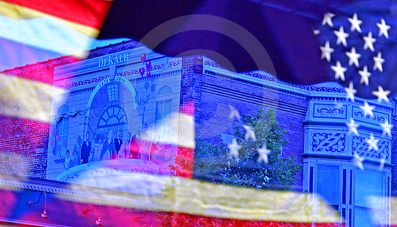 FLAG OVER MURAL (Lincoln Highway DeKalb IL)