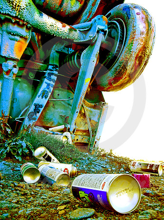 UNDERCARRIAGE & CANS (Rt 66 Cadillac Ranch TX)