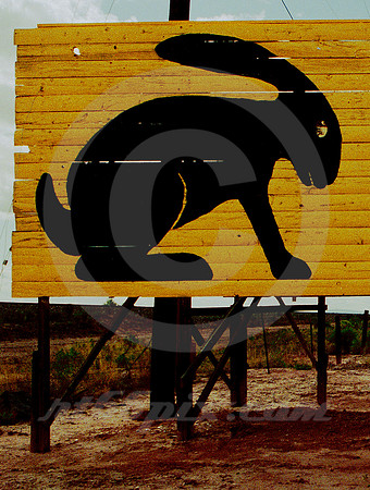 JACKRABBIT SIGN DETAIL (Rt 66 Jackrabbit AZ)