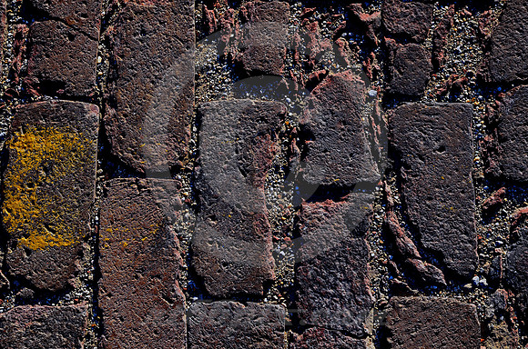 OLD BRICK AND PAINT DETAIL (Rt 66 nr Auburn IL)