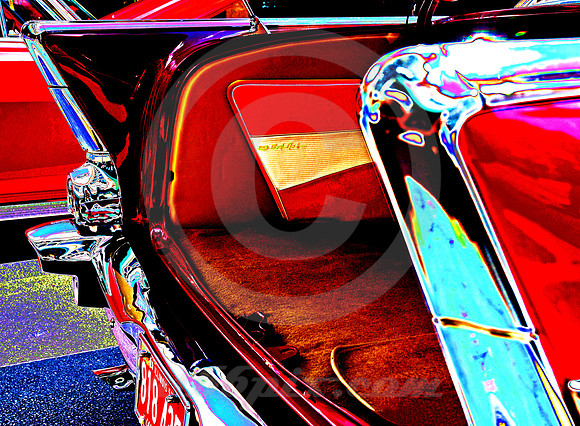 3 FINS 3 ('57 CHEVY) (SOLARIZED) (Rt 66 Springfield IL)