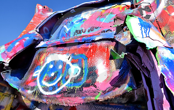 REALLY HAPPY FACE (Rt 66 Cadillac Ranch TX)
