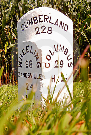 STONE MILE MARKER (National Road Eastern OH)