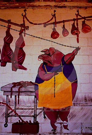 BUTCHER SHOP MURAL (Meeker OK)