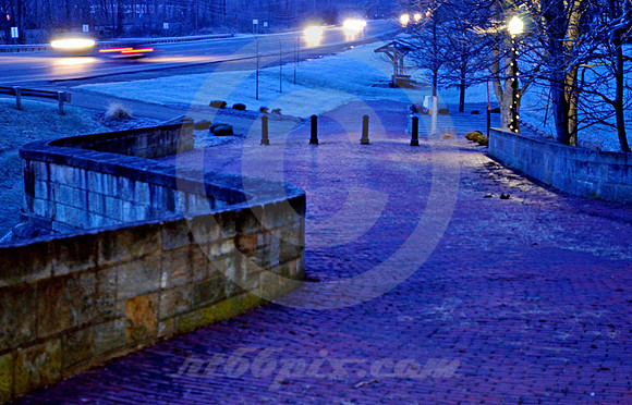 S-BRIDGE BEFORE DAYBREAK (National Road nr New Concord OH)