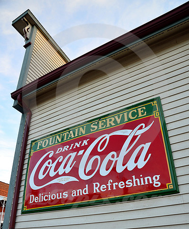 FALSE FRONT & COKE SIGN (National Road Greenup IL)