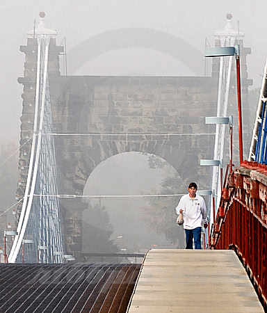 FOG ON BRIDGE (National Road Wheeling WV)