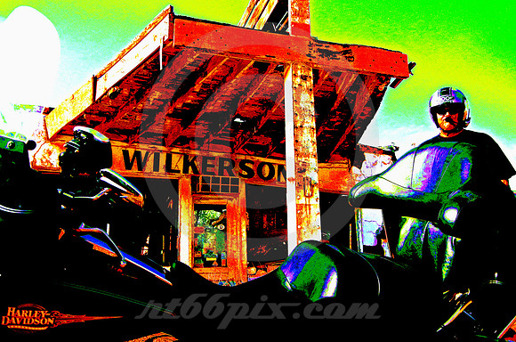 HARLEY AT WILKERSON'S (SOLARIZED) (Rt 66 Newkirk NM)