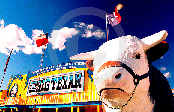 BIG TEXAN AND COW (Rt 66 Amarillo TX)