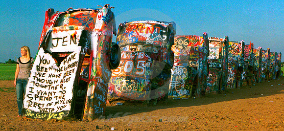 JEN YOU HAVE BEEN THE GREATEST, SHE SAID YES (Rt 66 Cadillac Ranch TX)