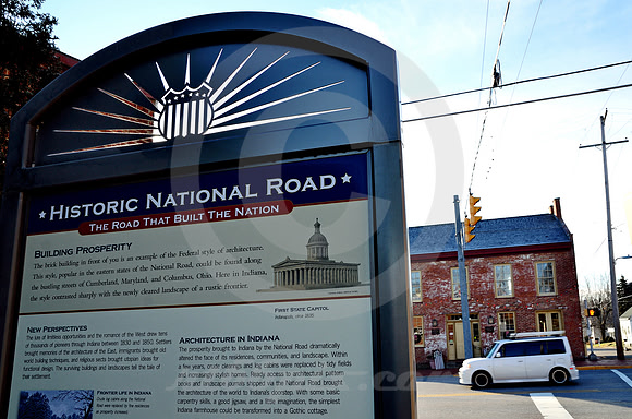 SIGN, BUILDING & CAR (National Road Lewisville IN)